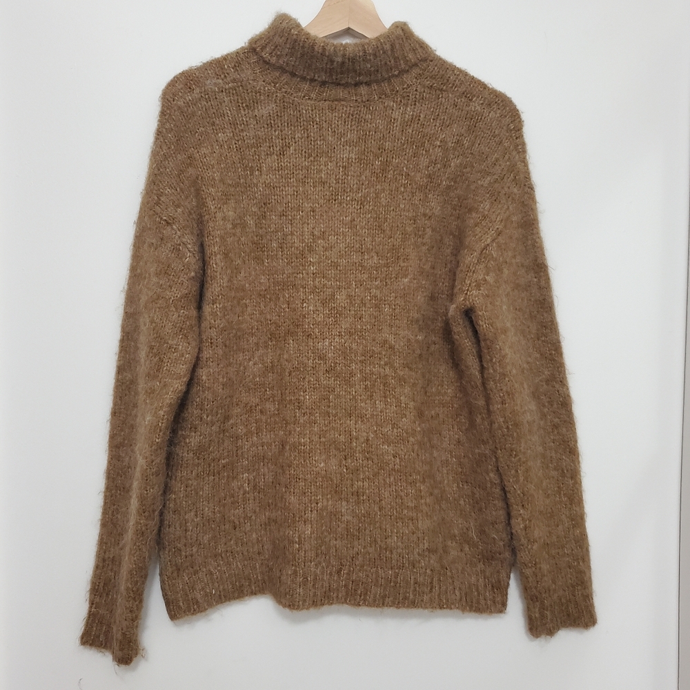 Kaffe Medium Wool Mix Sweater Kasarla Roll Neck Pullover Brown Knit Turtleneck - Picture 6 of 16